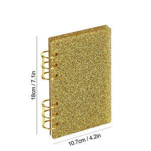 Nhà máy nóng bán 2025 A6 máy tính xách tay long lanh Acrylic PVC bìa với 6 lỗ và 8 màu sắc Loose-Leaf xoắn ốc máy tính xách tay cho sinh viên - Product Image 2