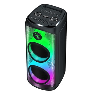 Altavoz Boombox con Luz LED RGB Transparente, Altavoz para Fiestas con <span class=keywords><strong>Doble</strong></span> Subwoofer y Bajos Potentes, con Pantalla Digital - Product Image 2