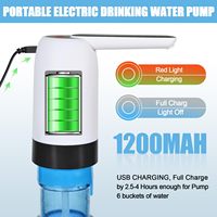 Pompa botol air portabel, baru aliran air cepat 20l liter air portabel USB dapat diisi ulang listrik otomatis
