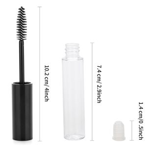 New Wholesale 8ml 10ml Mascara Tube Double <b>Brushes</b> Cosmetic Packaging Amber Eyeliner Eyelash Grower Glass Screen Printing - Product Image 3