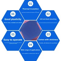 Feuille de silicone thermiquement conductrice personnalisée, ignifuge, pour éclairage LED, dispositifs automobiles, dissipateur de chaleur, joint d'isolation