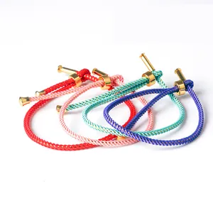 Simples Moda Jóias Amizade Personalizado Casal Atacado Diy Colorido Cord Aço Inoxidável Bangle Red Rope Lucky Bracelet