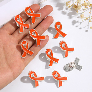 Dropshipping esmalte amarillo oro cinta Pin infancia <span class=keywords><strong>hueso</strong></span> cáncer conciencia broche esperanza rezar seguridad insignia broches solapa Pin - Product Image 6