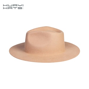 HUAYI şapkalar zarif yüksek kaliteli deve yün rahat iş balıkçılık için fötr şapka klasik sert sertlik düz açık parti - Product Image 4
