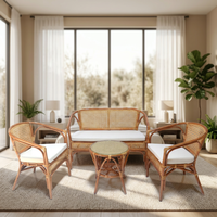 Ensemble de salon CINAMN LIVING SET, canapé et table basse modernes, design minimaliste chic et confortable pour hall d'hôtel, vente en cours