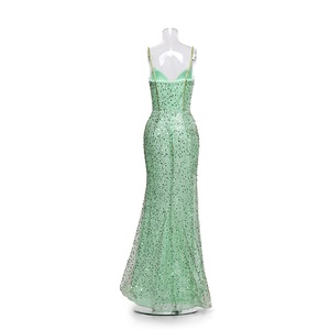 AO2249-5 Vestido Largo Glamuroso en Color Menta Suave con Colocación Estratégica de Pedrerí<span class=keywords><strong>a</strong></span> - Product Image 3