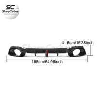 Diffuseur de pare-chocs arrière en fibre de carbone pour VW Volkswagen Golf 8 MK8 VIII GTI 2021 2022