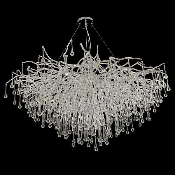 Hanging Lighting Rain Drop Chandelier Living Room Dining Room Luxury Gold Branch Crystal Chandelier