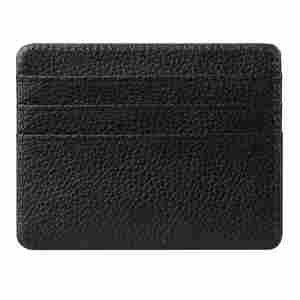 PU Leather Name <b>Slim</b> <b>Card</b> <b>Holder</b> for Unisex Custom logo Luxury Business Credit <b>Card</b> case Wallet - Product Image 5