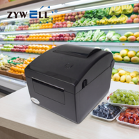 NUEVO ZYWELL Impresora de etiquetas de envío de 3 pulgadas Centro de impresión Impresora de código de barras de pegatinas térmicas sin tinta