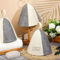 Chapeau de sauna en feutre de laine naturelle, écologique, russe, unisexe, pour adultes, isolation thermique, protection de la tête, pour bain de vapeur, sauna infrarouge