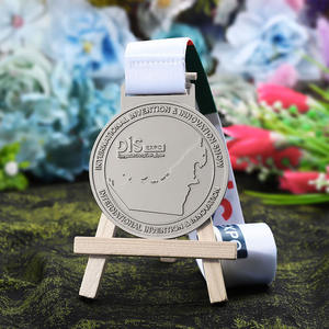 Fabricación de medallas Diseño 3D Su propio metal personalizado Mate Niquelado Aleación de zinc Deporte en blanco <span class=keywords><strong>Uae</strong></span> Medalla Exposición Recuerdos - Product Image 2