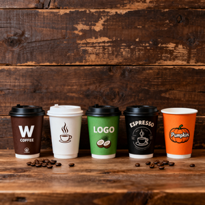 Vasos de Papel para Café con Logotipo Personalizado, Vasos de Papel de Pared Simple o Doble para Bebidas Calientes, Vasos de Papel Antiderrames - Product Image 6