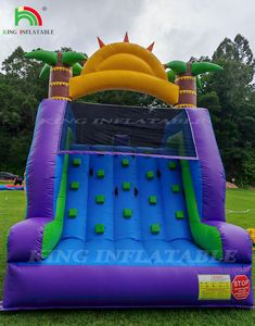 Thương MạI Đôi làn đường trượt nước plam cây trượt nước <span class=keywords><strong>Inflatable</strong></span> với hồ bơi, leo núi - Product Image 4