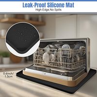 Tapis de protection portable en silicone sur mesure pour lave-vaisselle, anti-fuite, pour toiture de bâtiment, 68 cm, carré, pour machine à laver