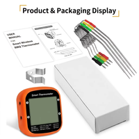 Termometer Daging Nirkabel Pintar Bluetooth-4 Probe Tahan Air Termometer Digital untuk Panggangan & Makanan