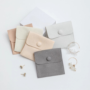 Ensemble de colis cadeaux en microfibre imprimés sur mesure pour bijoux, comprenant une boîte et une pochette - Product Image 2