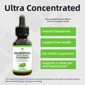 Gocce di liquido clorofilla di vendita calda sostengono la salute del fegato intestino pulito e deodorante pH bilanciato e integratore per la salute della pelle - Product Image 4