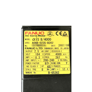 Ais 8/4000 Fanuc A06B-0235-B202เซอร์โวมอเตอร์ - Product Image 1
