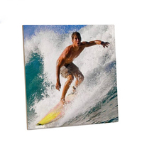 MAIKESUB MK-CZ02 Carrelage en céramique Art Déco pour sublimation, impression par transfert thermique, motif paysager, forme oblongue, accent mural fait main