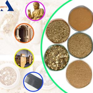 Оптовая продажа, натуральный синтетический слюда, кальцинированный Золотой слюдяной чешуйчатой стружки, мусковитовый порошок - Product Image 2