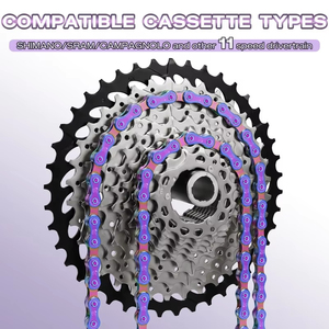 Chaînes de vélo 8, 9, 10, 11, 12 vitesses pour VTT et vélo de route, chaînes de vélo SL/EL 116/126L, accessoires de cyclisme de haute qualité - Product Image 4