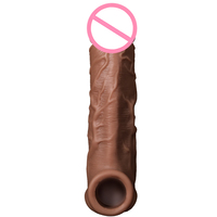 Manchon réaliste pour pénis, extenseur de pénis réutilisable en silicone, préservatifs retardants pour hommes, amplificateur de pénis, jouets sexuels