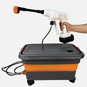 Pistola de agua de alta presión Topdong de 4.5 bar con flujo ajustable y tanque de refuerzo para limpieza de coches y hogares - Product Image 1