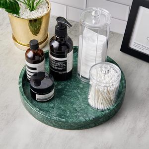 Set di Vassoi di Servizio Circolari di Lusso in Marmo, Organizzatore per Profumi e Cosmetici, <span class=keywords><strong>Vassoio</strong></span> per <span class=keywords><strong>Candele</strong></span> da Bancone e Bagno - Product Image 5
