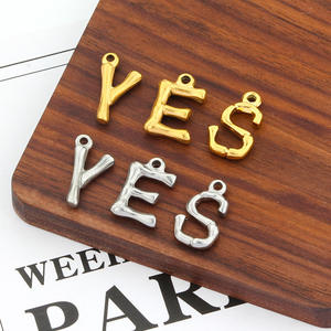 Pendentif <span class=keywords><strong>en</strong></span> acier inoxydable Lettre/Alphabet Lettre A-Z Pendentif à breloques Ensemble <span class=keywords><strong>de</strong></span> perles <span class=keywords><strong>en</strong></span> vrac pour les résultats - Product Image 4