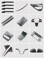 Couvercle de capot moteur en fibre de carbone véritable en forme de T pour les kits de carrosserie Tesla Model Y Capot