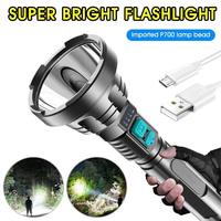 Lampe de poche LED super lumineuse puissante lampe torche linterna Rechargeable longue portée ABS lampe de poche LED lampe torche lumière
