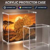 Boîte de rangement et de présentation en acrylique transparente anti-poussière pour collections d'artisanat décoratif
