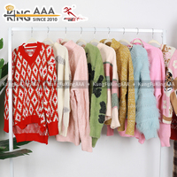 Pull en laine vintage pour femme KungFu KingAAA, pull-over décontracté de luxe, vêtements d'hiver d'occasion, Chine