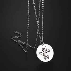 Collar con colgante de acero inoxidable para mujer, Gargantilla, joyería de cumpleaños, regalo del Día de la madre - Product Image 3