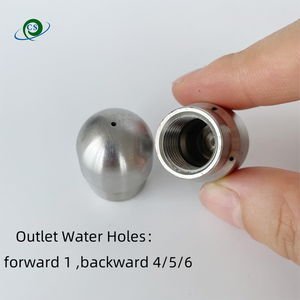 25L高压下水道清洗喷嘴1/4母尺寸不锈钢排水冲洗喷嘴 - Product Image 6