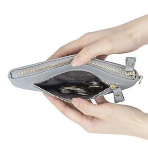 Portefeuille long et fin AndoBag, pochette en cuir véritable, sac de rangement portable grande capacité avec dragonne 1824 - Product Image 6