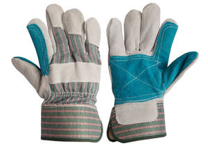 Guantes de soldadura antiabrasión de doble palma verde Guantes de cuero de vaca para trabajo Guantes DE TRABAJO - Product Image 2