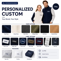 Gilet polaire unisexe personnalisé avec logo, veste sans manches légère, gilet vierge pour tenue d'équipe extérieure, vente en gros OEM