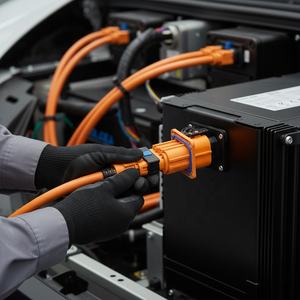 Conector de Bloqueo de Alto Voltaje HVIL Serie 1, 2 y 3 Pines, 60A a 200A, IP67, Carcasa de Metal y Plástico para Baterías de Vehículos Eléctricos - Product Image 1