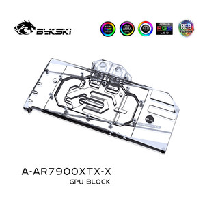 บล็อกน้ำการ์ดจอ Bykski A-AR7900XTX-X พร้อมไฟ RGB LED และดีไซน์ไร้พัดลม สำหรับ ASRock Radeon 7900 XTX Taichi คุณภาพสูง - Product Image 2