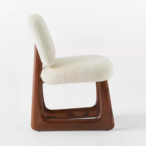 Sedia da Pranzo Modernista Pula in Bouclé per Casa, Ufficio e Appartamento - Product Image 1