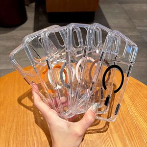 เคสโทรศัพท์แม่เหล็กใสพิเศษสำหรับ iPhone 17 16 15 14 13 12 11 Pro Max กรอบด้านเรียบง่าย ป้องกันแรงกระแทก - Product Image 1