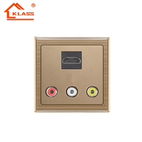 NOUVEAU DESIGN Grand panneau en matériau couleur or, interrupteur à bouton-poussoir 20A 45A pour climatiseur, chauffe-eau, souffleur