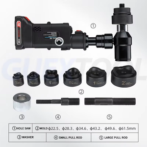 Cable <b>Puller</b> Hydraulic Conduit Bender Rechargeable Hole Puncher Straight Handle Electric Punch Tool With Multiple Dies - Product Image 3