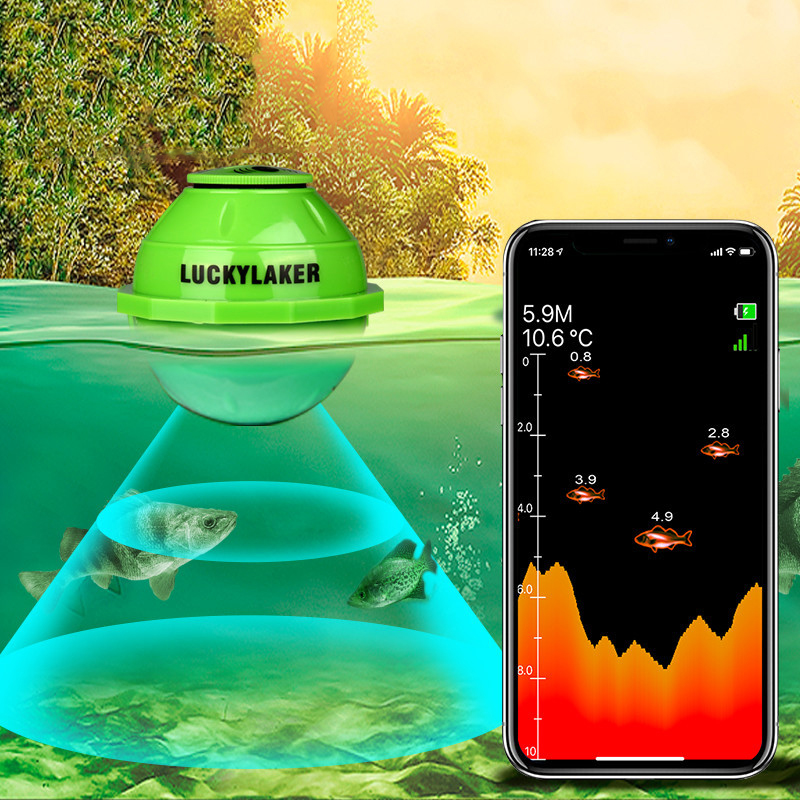 ラッキーソナーフィッシュファインダー携帯電話ソナー高精細魚群