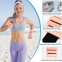 Poids de poignet et de cheville personnalisables avec logo pour femmes, 2lb et 4lb, ensemble de poids robustes pour bras et jambes, idéal pour le Barre