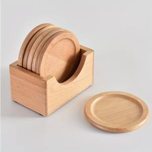 ที่รองแก้วไม้ธรรมชาติที่วางแก้วแบบชนบทเป็นมิตรต่อสิ่งแวดล้อมสำหรับป้องกันโต๊ะ - Product Image 1