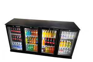 NE-400C-P Four Glass Doors Convenience Store Commercial Display Beverages Energy <b>Drinks</b> Refrigerator Bar Cooler - Product Image 5