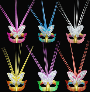 Soie de <span class=keywords><strong>pluie</strong></span> colorée motif paon pour <span class=keywords><strong>la</strong></span> danse, accessoires de spectacle, style papillon de <span class=keywords><strong>Venise</strong></span> - Product Image 1